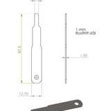 Tuntomittari 1 mm Raket 95:lle CIK/FIA-standardia varten.